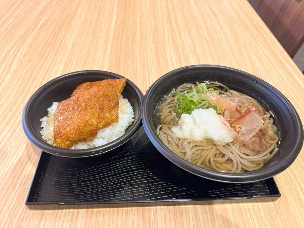 おろしそばとソースカツ丼セット